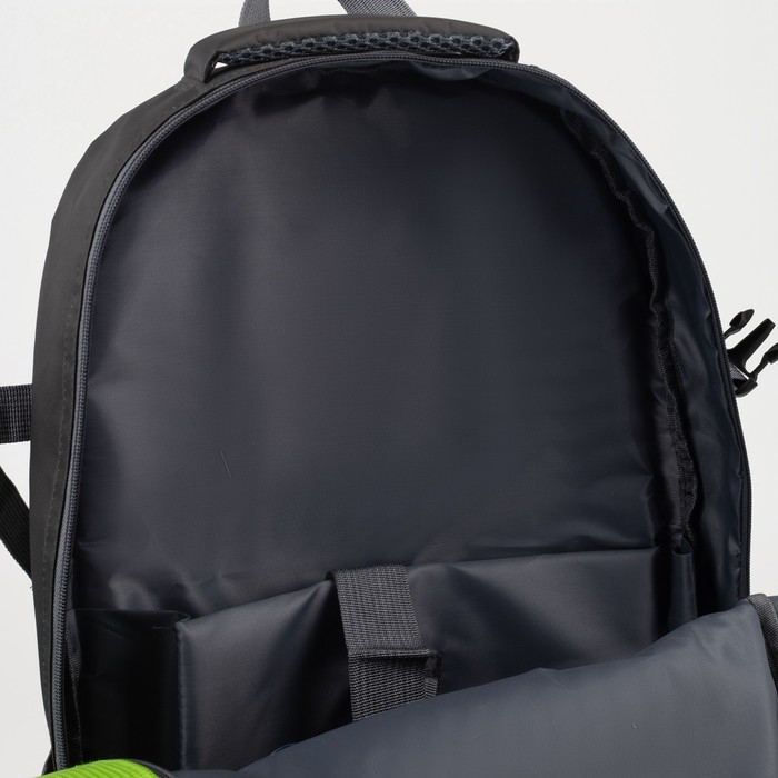 Рюкзак туристический на молнии, 22/27 л, 3 наружных кармана, с расширением, цвет зелёный Рюкзак туристический на молнии, 22/27 л, 3 наружных кармана, с расширением, цвет зелёный