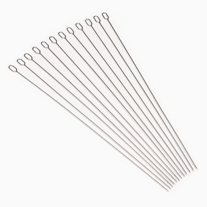 Набор шпажек для шашлыка, металлические, 12 шт, 45 см Набор шпажек для шашлыка, металлические, 12 шт, 45 см