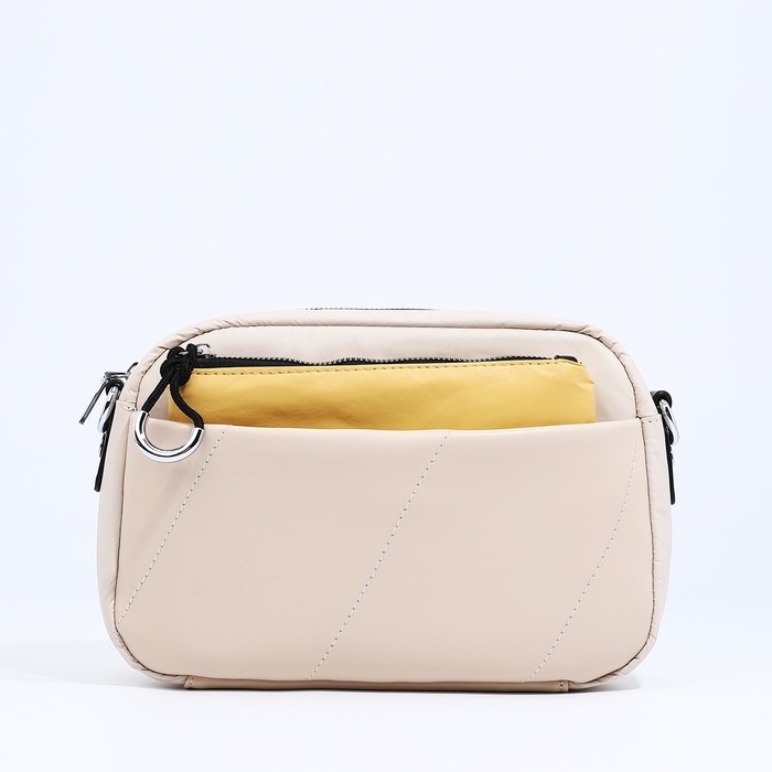 Сумка кросс-боди на молнии, цвет бежевый Сумка кросс-боди на молнии, цвет бежевый