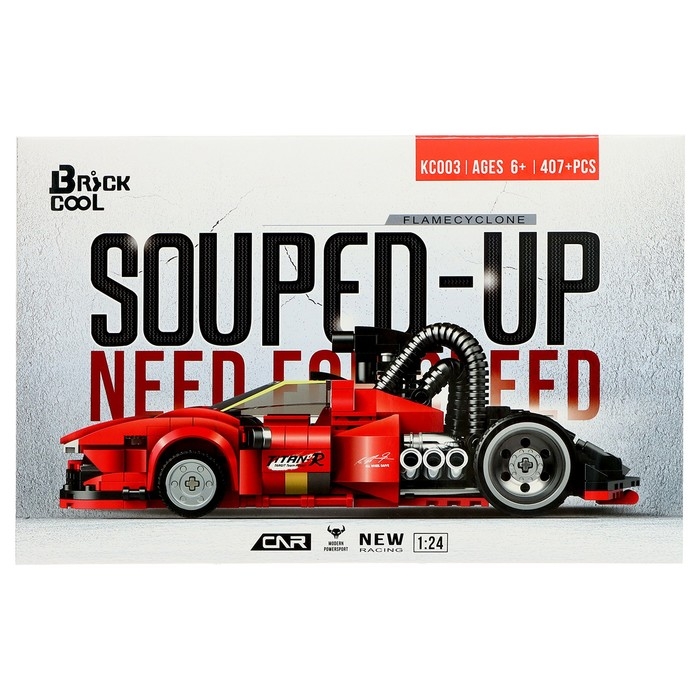 Конструктор &laquo;Гонка. Пламенный циклон&raquo;, 407 деталей