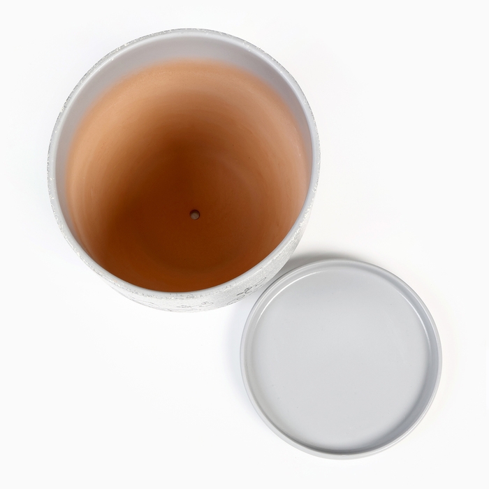 Горшок цветочный Горшок цветочный "Цветение" серый, 4,7 л