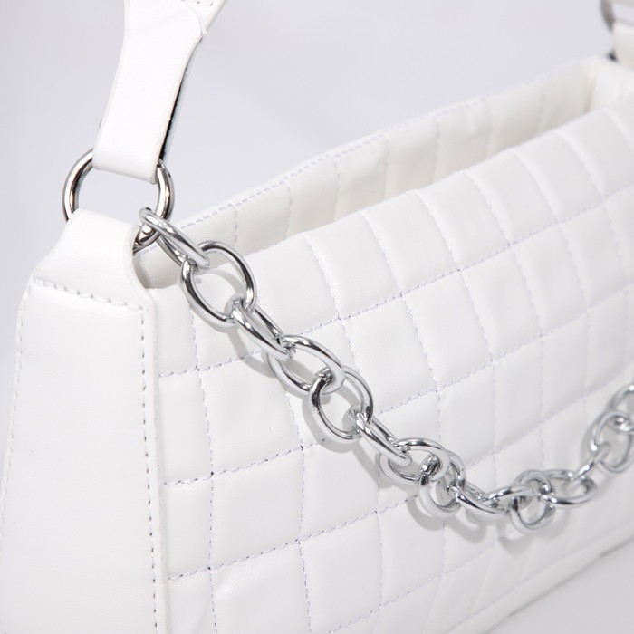 Сумка-багет на молнии, цвет белый Сумка-багет на молнии, цвет белый