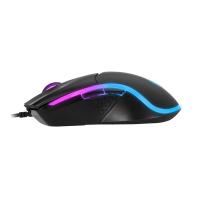 Мышь Marvo M358, игровая, проводная, 4 кнопки, оптическая, RGB, 12800 dpi, USB, 1.6м, чёрная