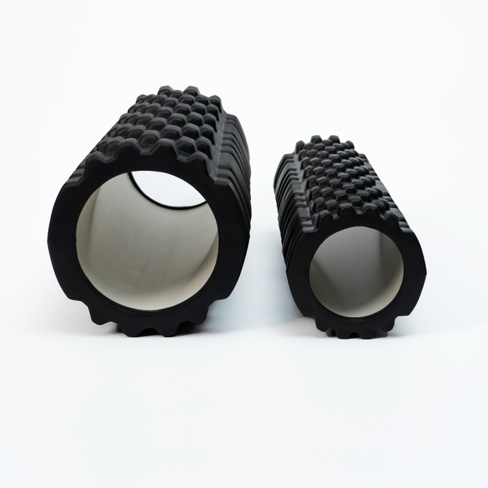 Набор массажных роликов 2 в 1 Sangh, 33х13 см и 30х9 см, цвет чёрный Набор массажных роликов 2 в 1 Sangh, 33х13 см и 30х9 см, цвет чёрный