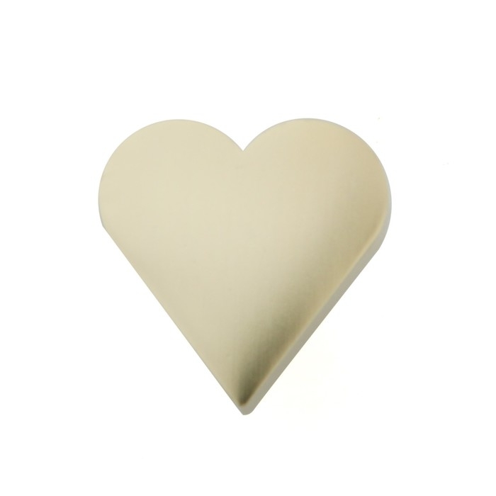 Ручка кнопка мебельная “HEART“, цвет сатиновое золото
