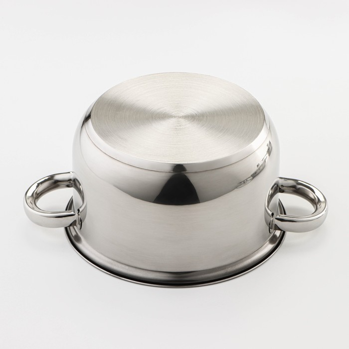 Набор посуды из нержавеющей стали Доляна «Классика», 8 предметов: ковш 1,5 л, 2 кастрюли 2/3 л, сковорода d=24 см, крышки, стенки 0,3 мм, дно 5 мм Набор посуды из нержавеющей стали Доляна «Классика», 8 предметов: ковш 1,5 л, 2 кастрюли 2/3 л, сковорода d=24 см, крышки, стенки 0,3 мм, дно 5 мм