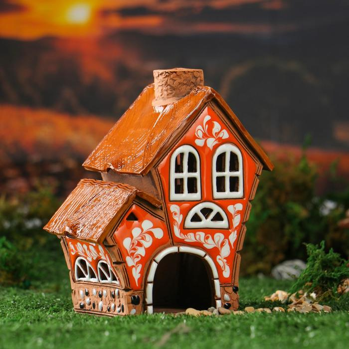 Аромалампа Домик «Двойной», 16 см, ручная работа, микс, Аромалампа Домик «Двойной», 16 см, ручная работа, микс,