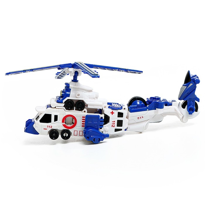 Робот «Полицейский вертолёт», трансформируется, собирается из 3-х машинок Робот «Полицейский вертолёт», трансформируется, собирается из 3-х машинок