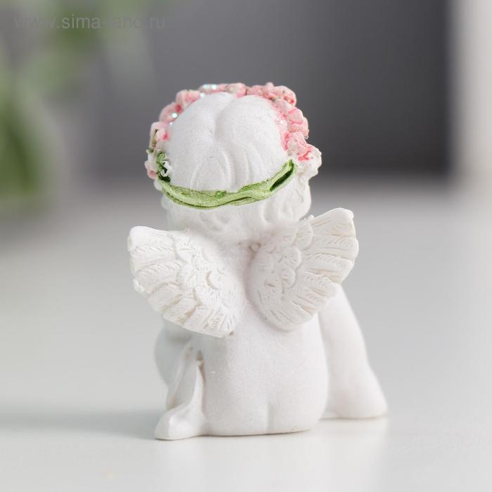 Сувенир полистоун Сувенир полистоун "Ангелочек в розовом веночке" МИКС 5х3,5х3 см