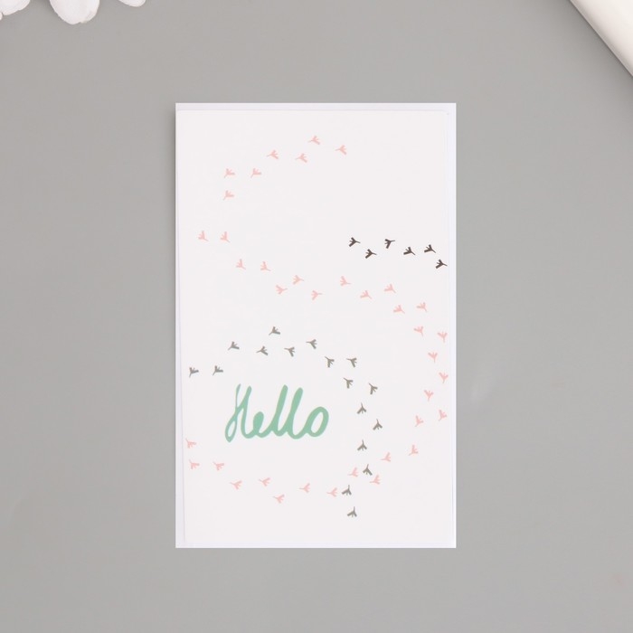 Наклейка бумага Наклейка бумага "Привет. Птичьи следы" набор 50 шт 8х5 см