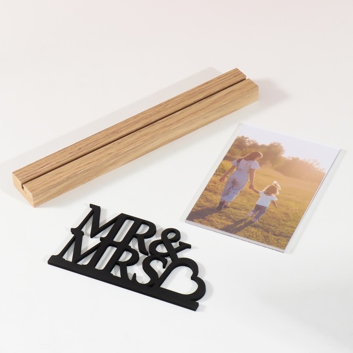 Фоторамка дерево, акрил 10х15 см  Фоторамка дерево, акрил 10х15 см "Мисс и Мистер" 4х27х16,3 см