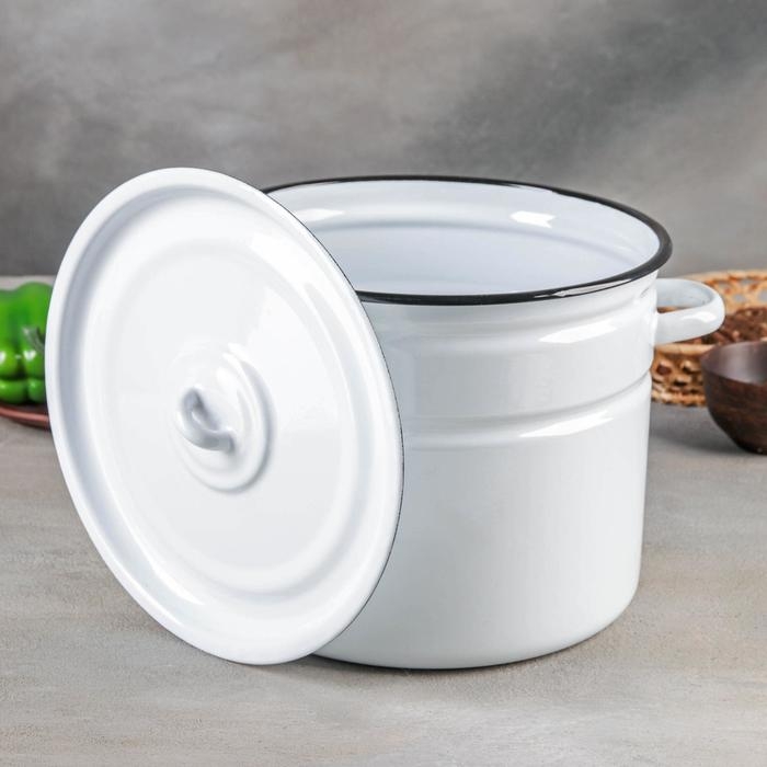 Кастрюля эмалированная без деколи, 9 л, цвет МИКС Кастрюля эмалированная без деколи, 9 л, цвет МИКС