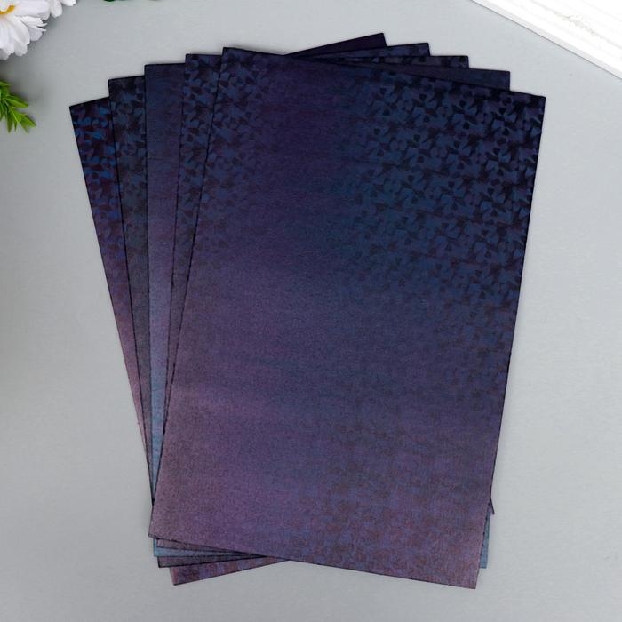 Фоамиран голограмма  Фоамиран голограмма "Чёрный" 1.8 мм набор 5 листов 20х30 см