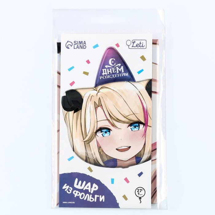 Воздушный шар фольгированный 24 Воздушный шар фольгированный 24" «Аниме-блонди», с подложкой