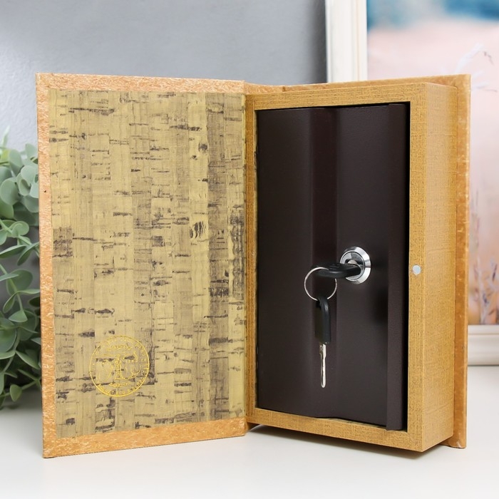 Сейф-книга дерево кожзам "Африканка с вазой с фруктами" 21х13х5 см