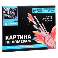 Картина по номерам на холсте с подрамником «Котик», 40 х 50 см