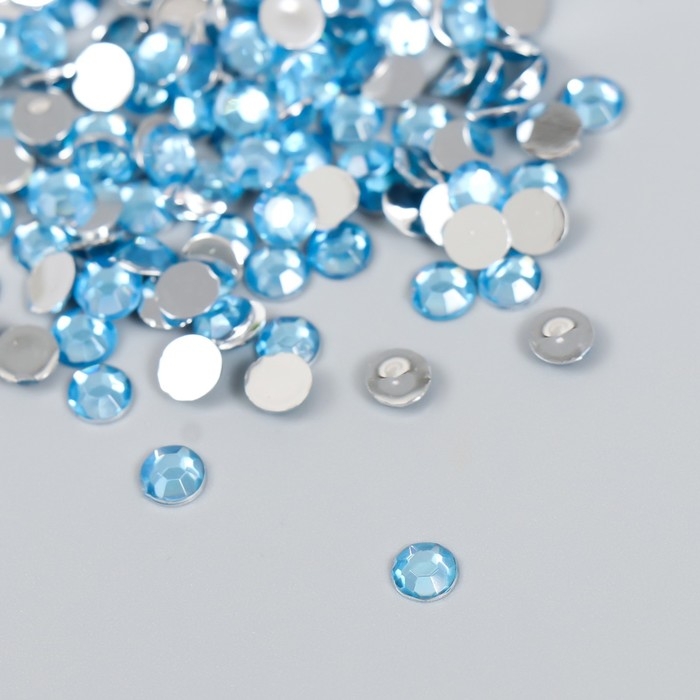 Декор для творчества в бутылочке Декор для творчества в бутылочке "Стразы. Светло-голубой" набор 500 шт d=0,5 см 7х2х2 см