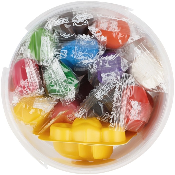 Тесто для лепки 12 цветов по 30 г Мульти-Пульти  Тесто для лепки 12 цветов по 30 г Мульти-Пульти "Чебурашка", пластиковое ведро + 2 формочки, корекс