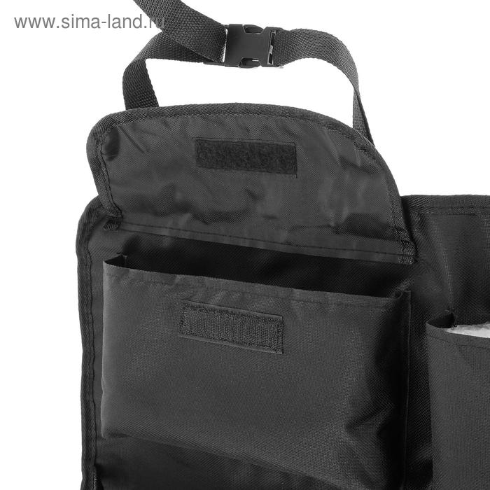 Органайзер на заднее сиденье 87 х 47 см, 8 карманов, черный Органайзер на заднее сиденье 87 х 47 см, 8 карманов, черный