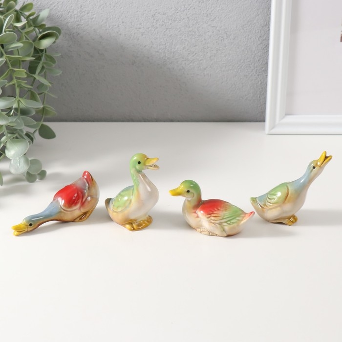Сувенир керамика Сувенир керамика "Уточки" набор 4 шт 7х5,5х3 см