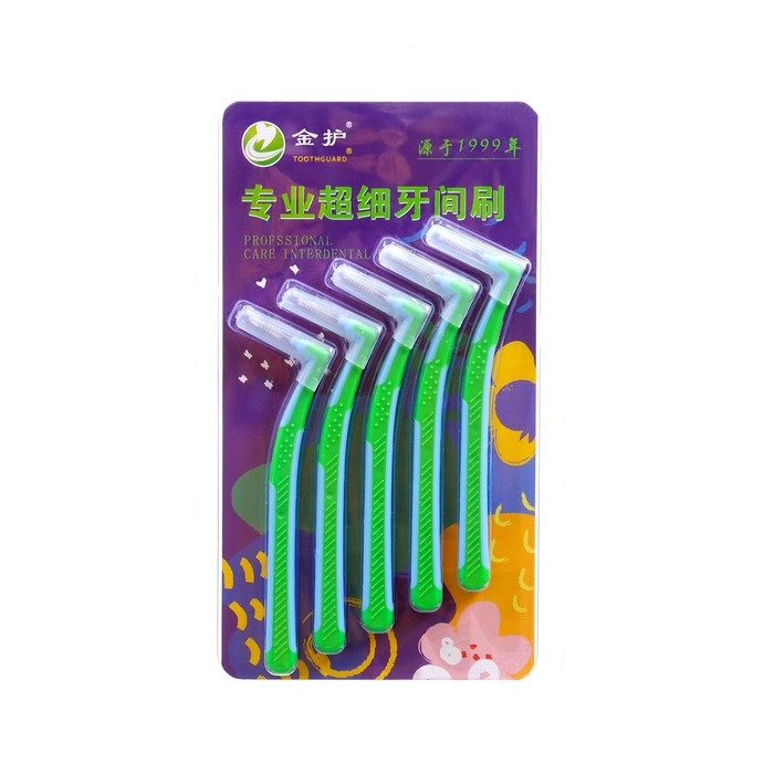 Ершики для брекетов и зубов, набор 5 шт., 1.2 - 1.5 мм; цвет - микс Ершики для брекетов и зубов, набор 5 шт., 1.2 - 1.5 мм; цвет - микс