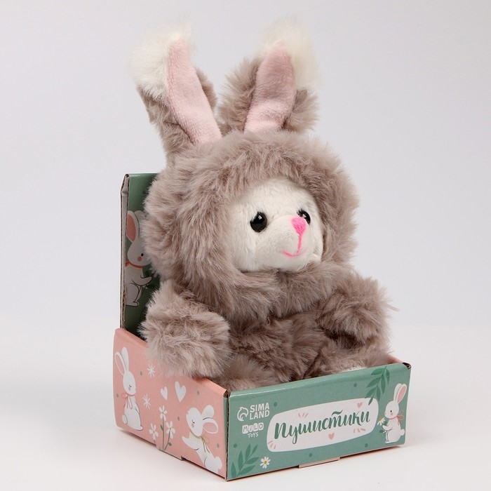 Мягкая игрушка «Зайка», цвет серый