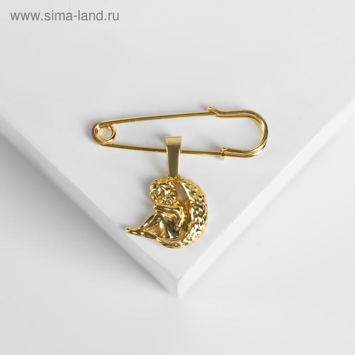 Булавка-оберег с подвеской «Ангел» 3,5 см, цвет золото