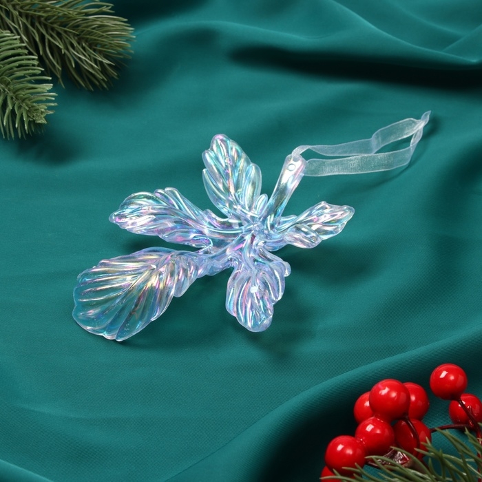 Украшение ёлочное Украшение ёлочное "Волшебный листок " 11,5х8 см, фиолетовый перелив