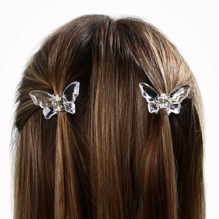 Краб для волос в форме бабочек «Ты совершенна», 2 шт., 4 х 3 х 2.5 см Краб для волос в форме бабочек «Ты совершенна», 2 шт., 4 х 3 х 2.5 см