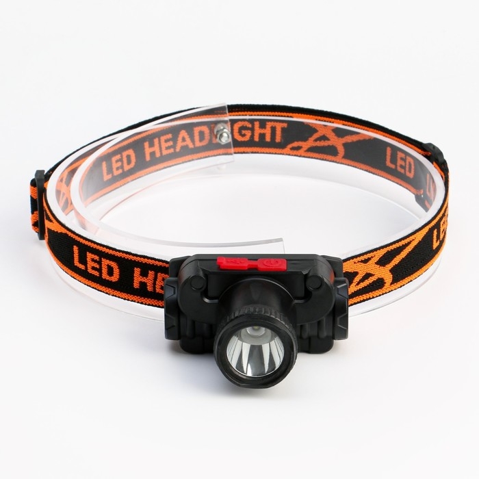 Фонарь налобный аккумуляторный 3 Вт, 1200 мАч, XPE, USB, 3 режима Фонарь налобный аккумуляторный 3 Вт, 1200 мАч, XPE, USB, 3 режима