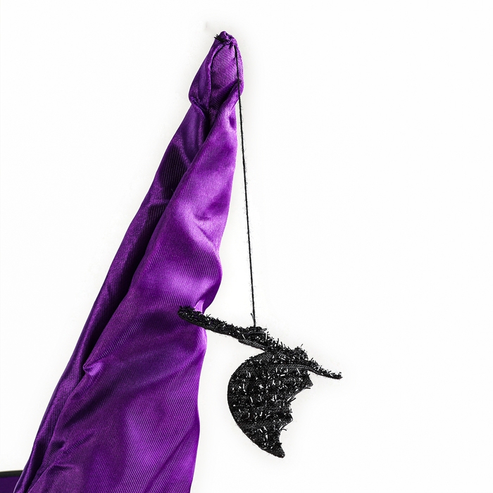 Карнавальная шляпа «Фиолетовая», драпированная, с летучей мышью, р. 56 – 58 Карнавальная шляпа «Фиолетовая», драпированная, с летучей мышью, р. 56 – 58