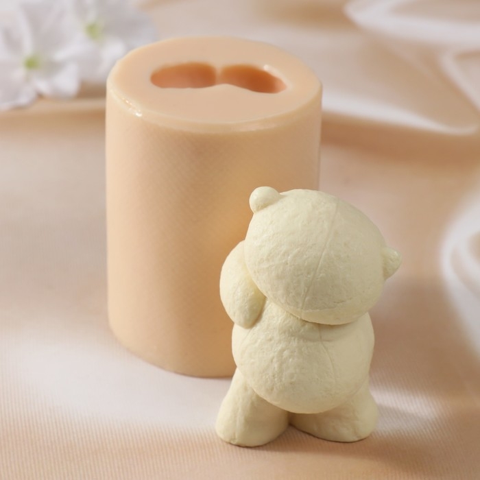 Молд силиконовый Молд силиконовый "Мишка с подарком" Силикон 8х5,5х5 см