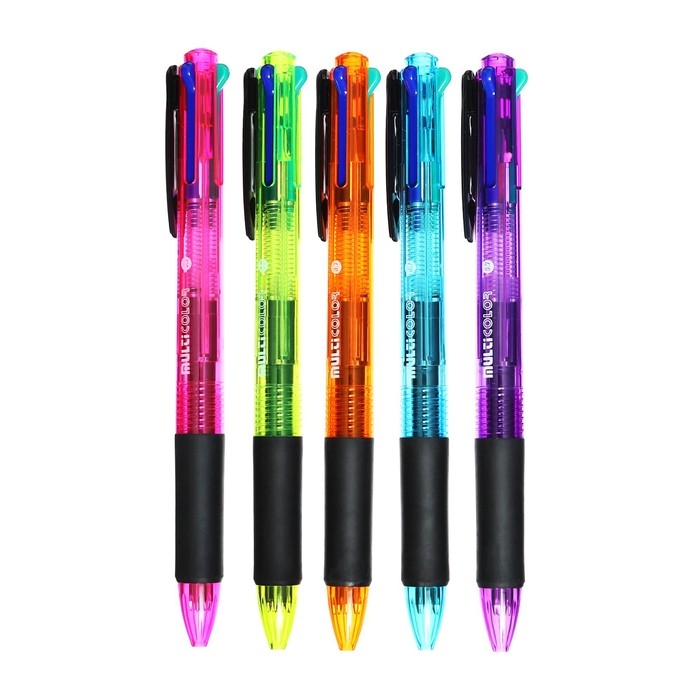 Ручка шариковая автоматическая 0.7 мм, Berlingo Ручка шариковая автоматическая 0.7 мм, Berlingo "Multicolor", микс 4 цвета