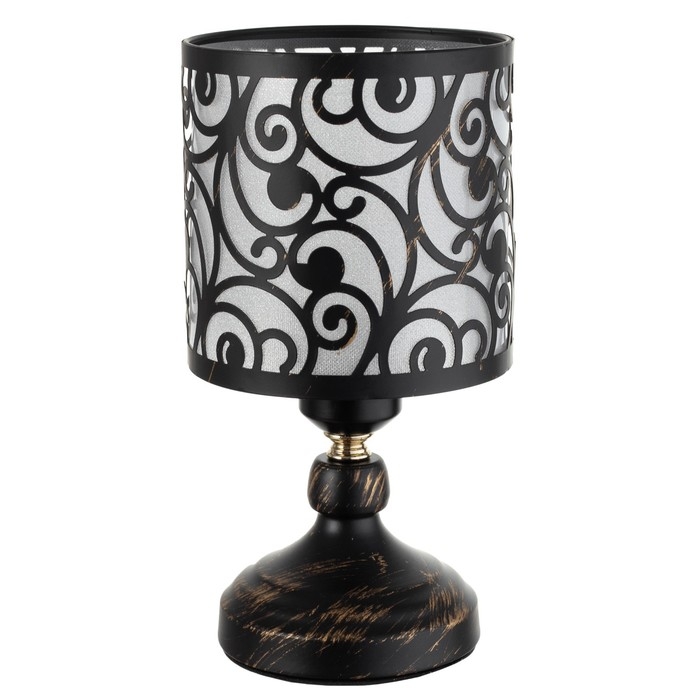 Настольная лампа "Аксель" Е27 черный 14х14х27 см RISALUX