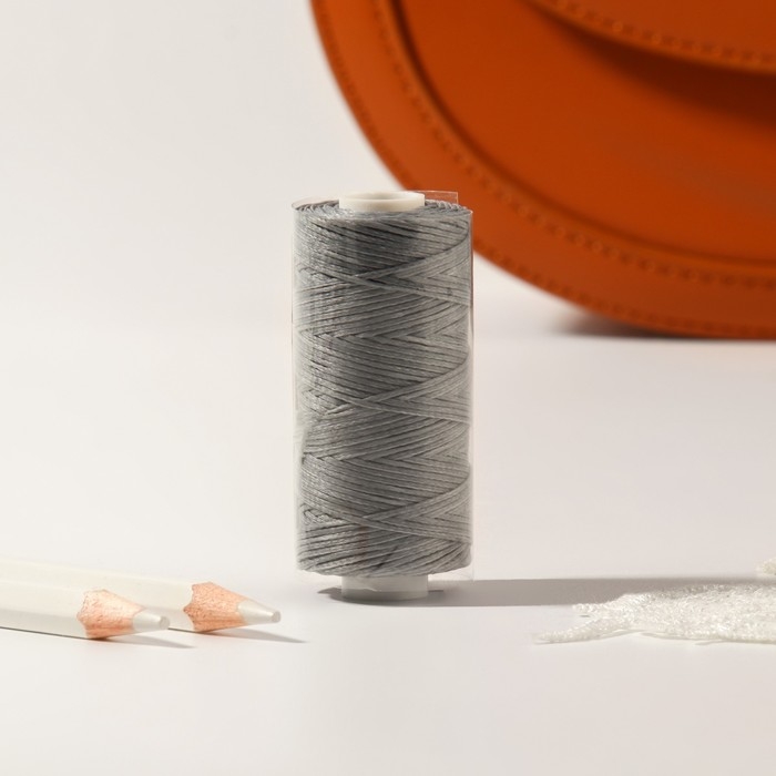 Нитки вощёные, плоские, 150D/16, 0,8 мм, 50 ± 2 м, цвет светло-серый Нитки вощёные, плоские, 150D/16, 0,8 мм, 50 ± 2 м, цвет светло-серый