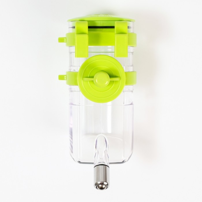 Поилка внешняя для клетки, 500 мл, зелёная Поилка внешняя для клетки, 500 мл, зелёная