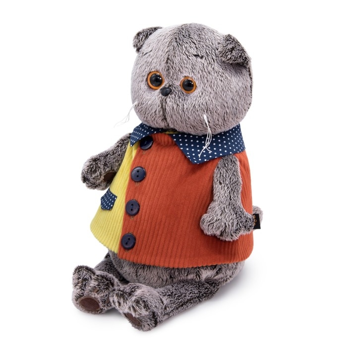 Мягкая игрушка «Басик в вельветовом жилете», 19 см Мягкая игрушка «Басик в вельветовом жилете», 19 см