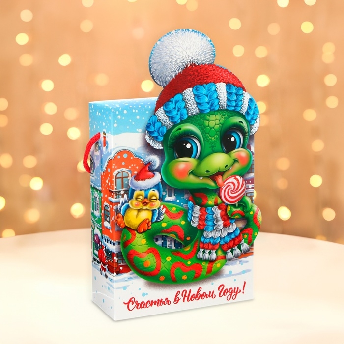 Подарочная коробка Подарочная коробка "Сладкоежка" 14 х 5,5 х 19 см,