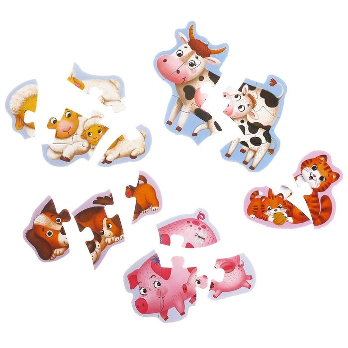 Макси- пазлы «Кто чей малыш», 5 пазлов, 20 деталей Макси- пазлы «Кто чей малыш», 5 пазлов, 20 деталей