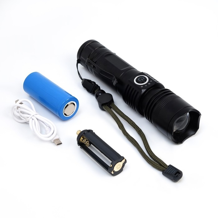 Фонарь аккумуляторный, 10 Вт, 3500 мАч, P70, USB, zoom, 15.5 х 3.9 х 3.2 см Фонарь аккумуляторный, 10 Вт, 3500 мАч, P70, USB, zoom, 15.5 х 3.9 х 3.2 см