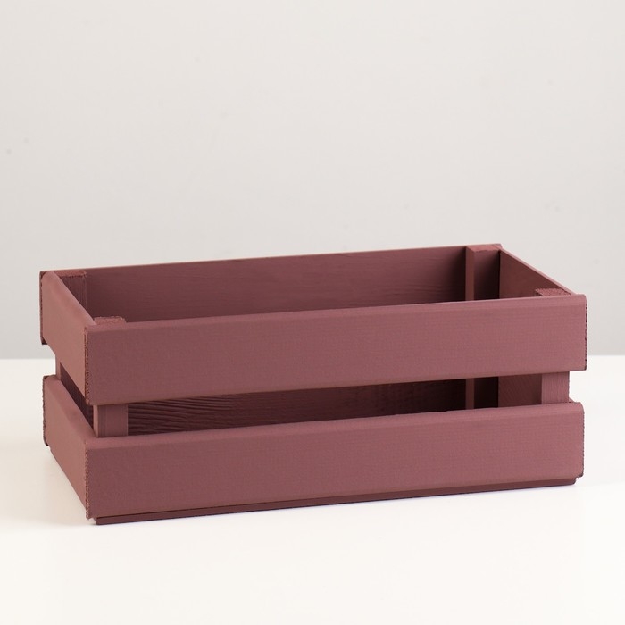 Кашпо деревянное 24.5×13.5×9 см  Кашпо деревянное 24.5×13.5×9 см "Двушка Лайт", двухреечное, бордовый тёмный Дарим Красиво