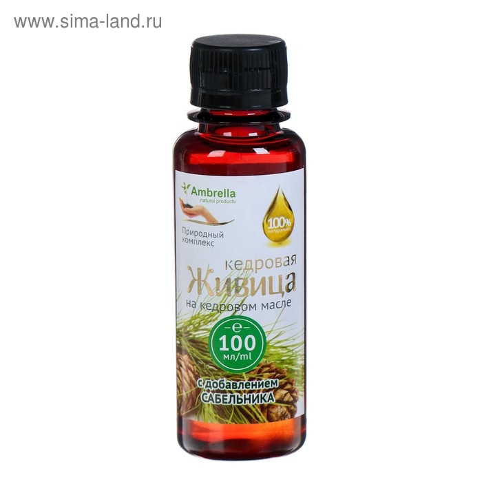 Кедровая живица на кедровом масле с сабельником, суставной, 100 мл Кедровая живица на кедровом масле с сабельником, суставной, 100 мл