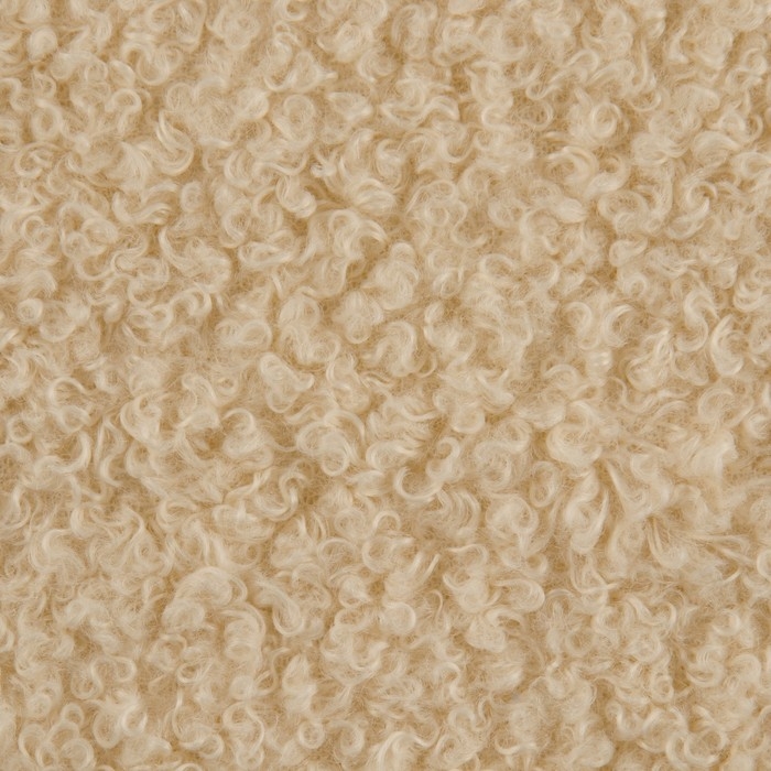 Лоскут мех &laquo;Барашек&raquo;, 50 &times; 50 см, 500 г/м, цвет бежевый №2