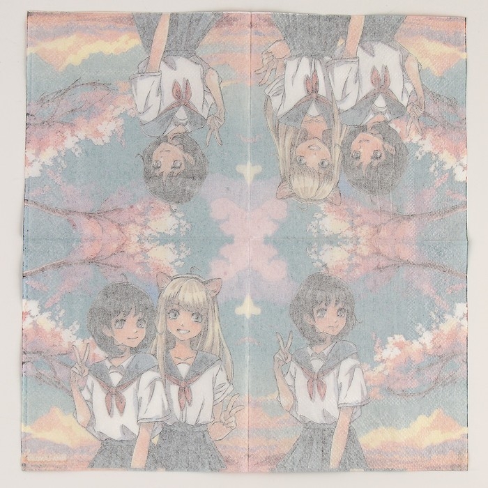 Салфетки бумажные 25*25см Салфетки бумажные 25*25см "Девочки" (набор 20 шт)