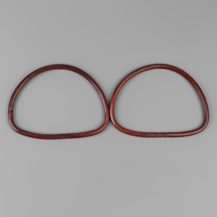 Ручки для сумки, 2 шт, бамбук, 17 × 13/15,5 × 11,5 см, цвет тёмно-коричневый Ручки для сумки, 2 шт, бамбук, 17 × 13/15,5 × 11,5 см, цвет тёмно-коричневый