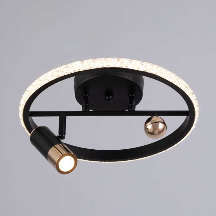 Люстра Люстра "Акрополь" 35Вт LED черный, золото 2700-6400k 30х30х15см