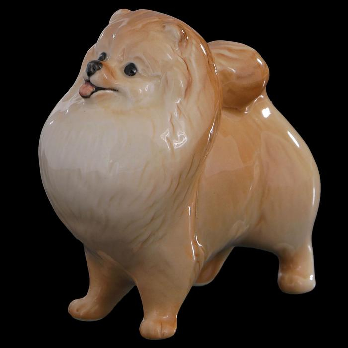 Сувенир «Шпиц померанский», 8×4×8 см, ручная работа, фарфор Сувенир «Шпиц померанский», 8×4×8 см, ручная работа, фарфор