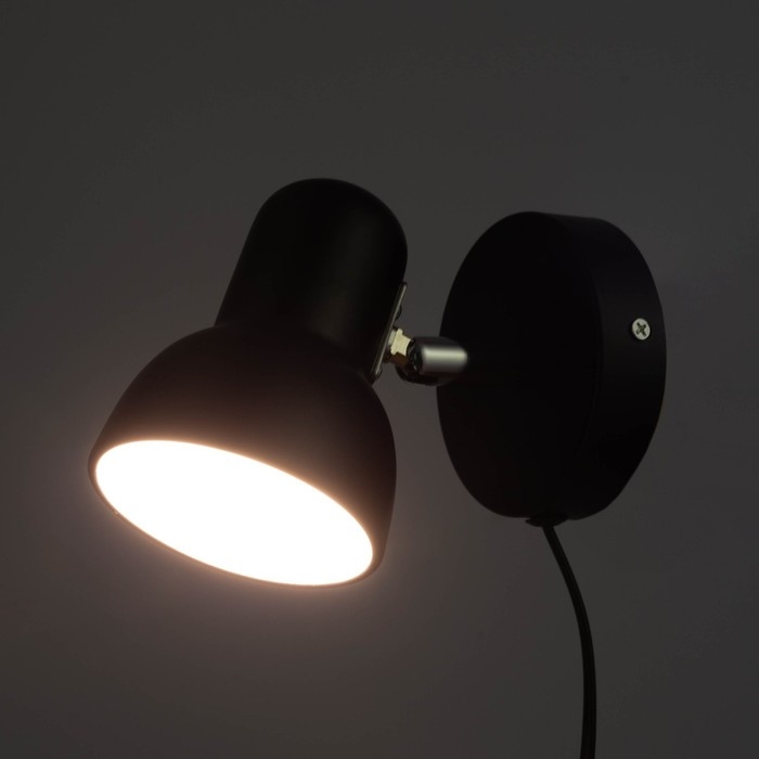 Бра с проводом  Бра с проводом "Севантос" Е27 40Вт черный 9х9х14 см