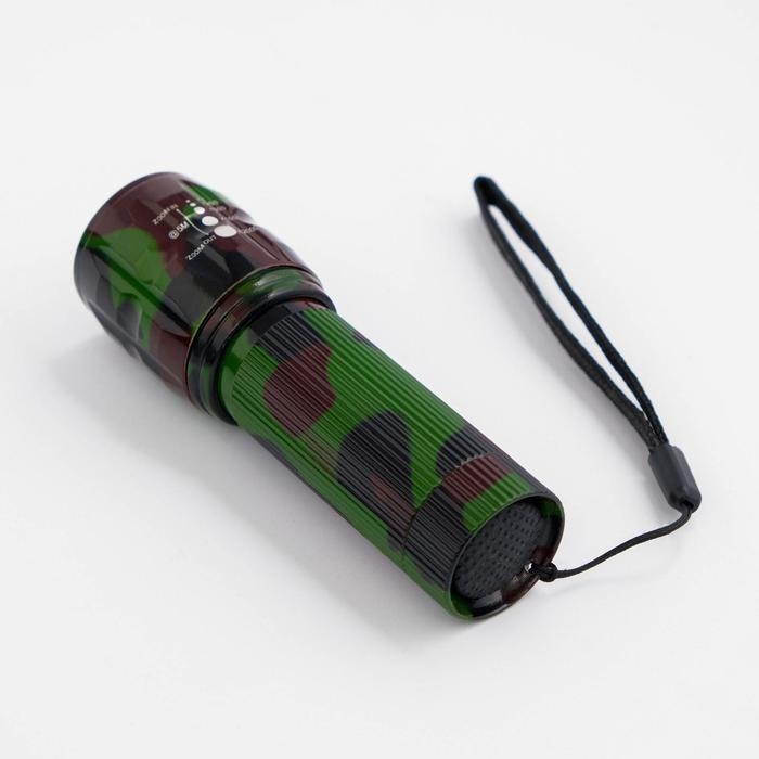 Фонарь ручной Фонарь ручной "Камуфляж", 3 ААА, 10 х 3.5 см