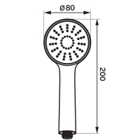 Душевая лейка ZEIN Z0301, 3 режима, средняя, пластик, хром